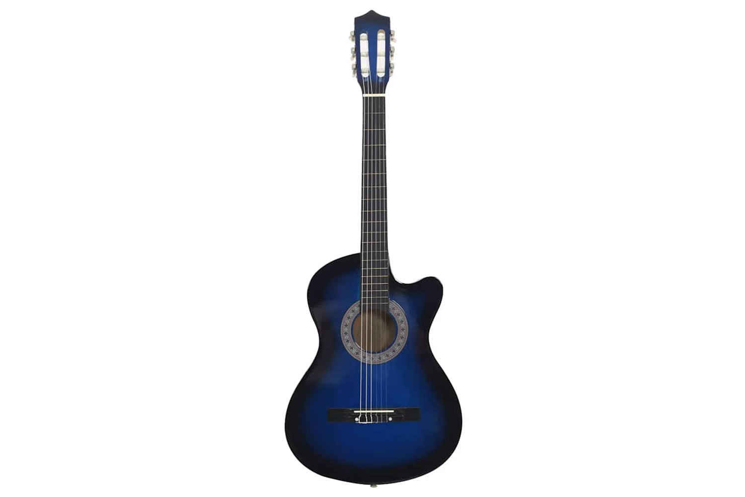 vidaXL 70134 Western Classical Cutaway Guitar With 6 Strings Blue Shaded 38-3