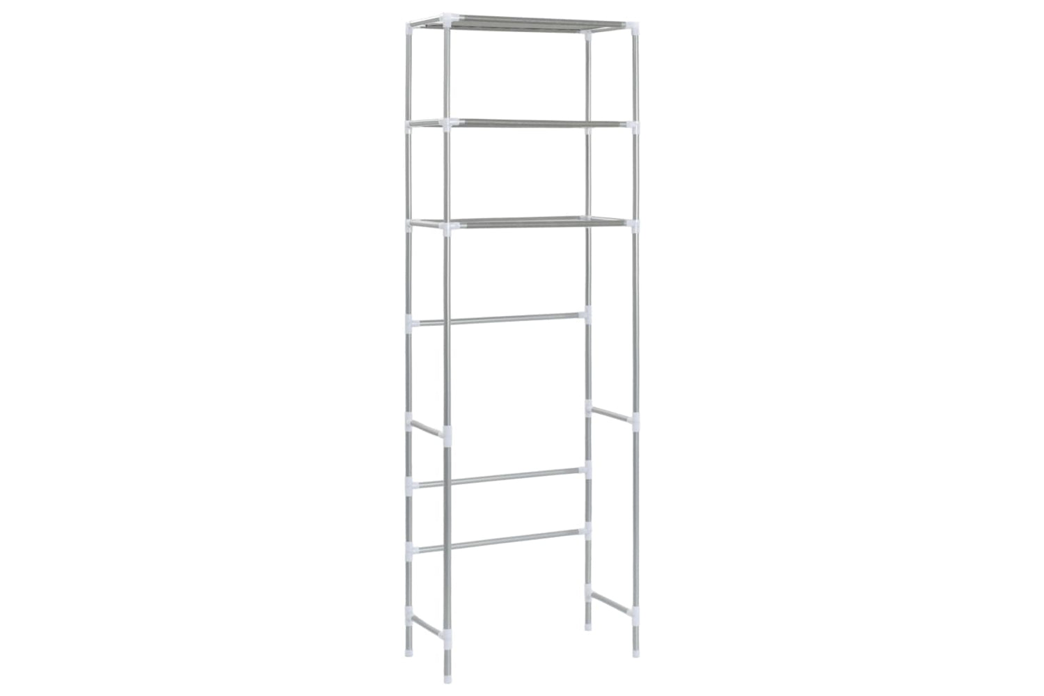 vidaXL 282464 3-tier Storage Rack Over Toilet Silver 53x28x169cm-3
