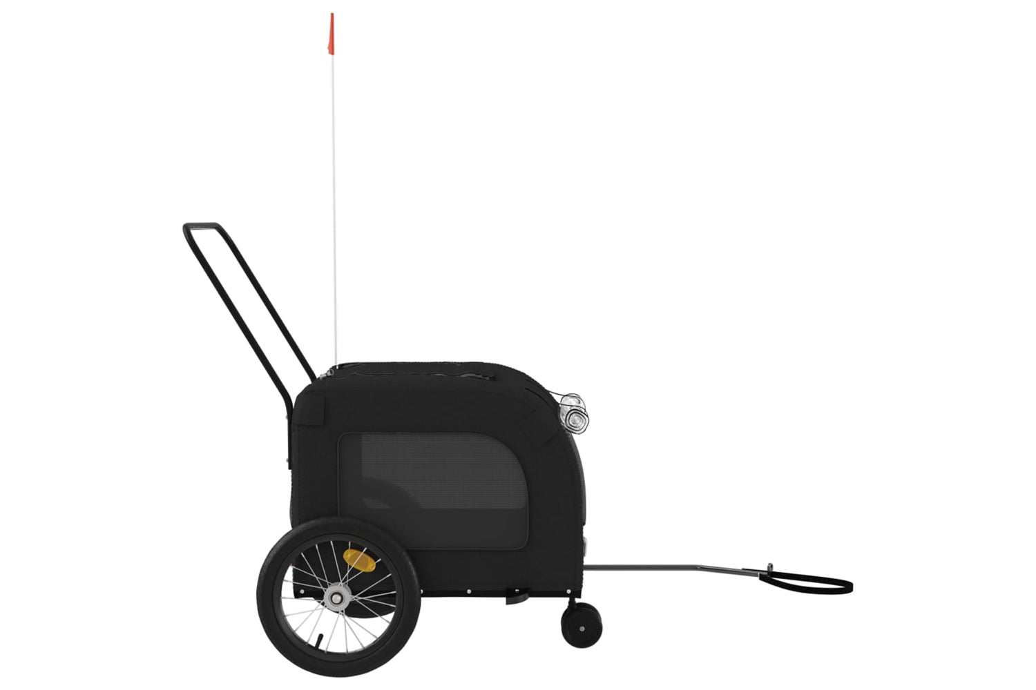 Vidaxl 93856 Pet Bike Trailer Black Oxford Fabric And Iron-5