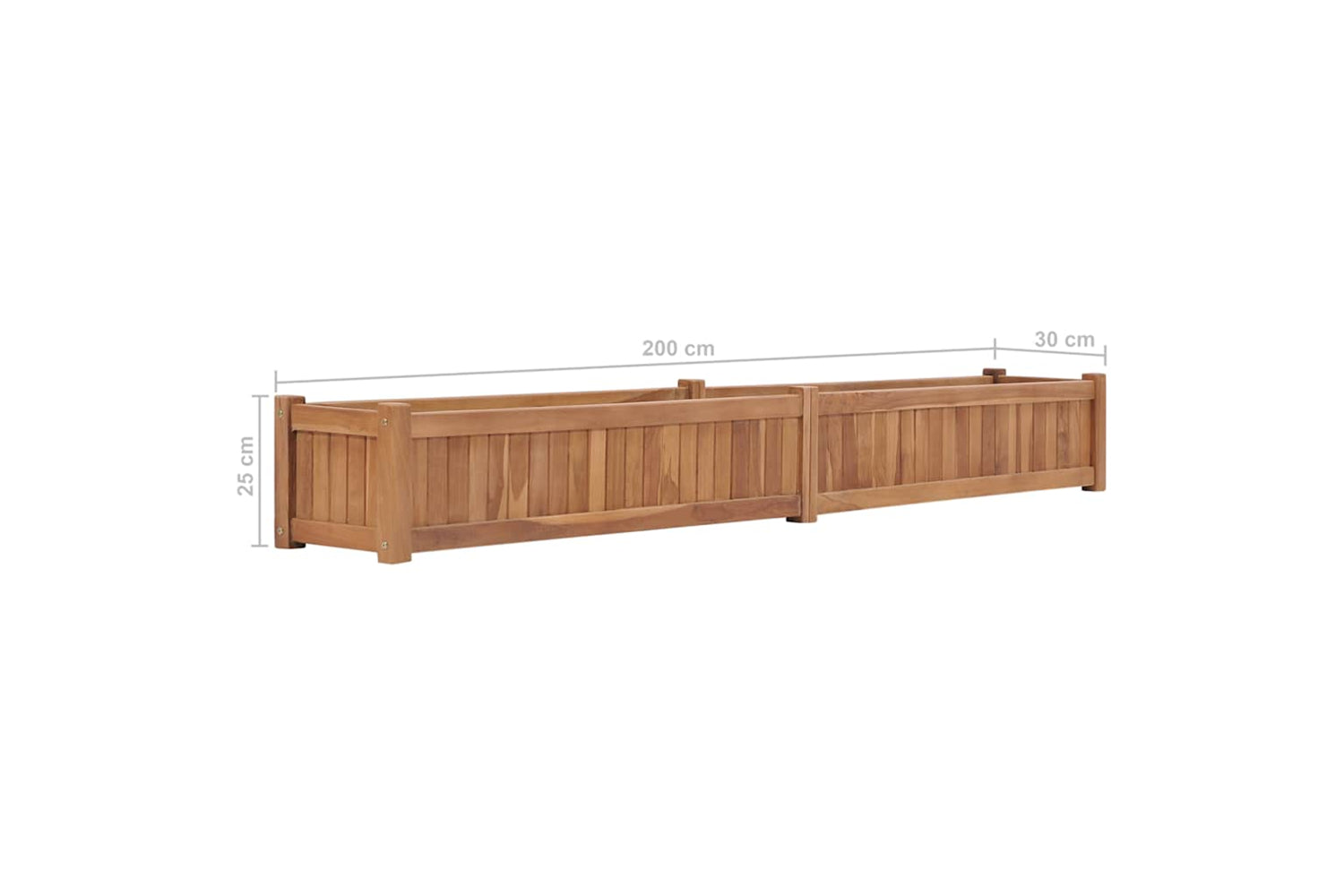 vidaXL 48970 Raised Bed 200x30x25cm Solid Teak Wood-7
