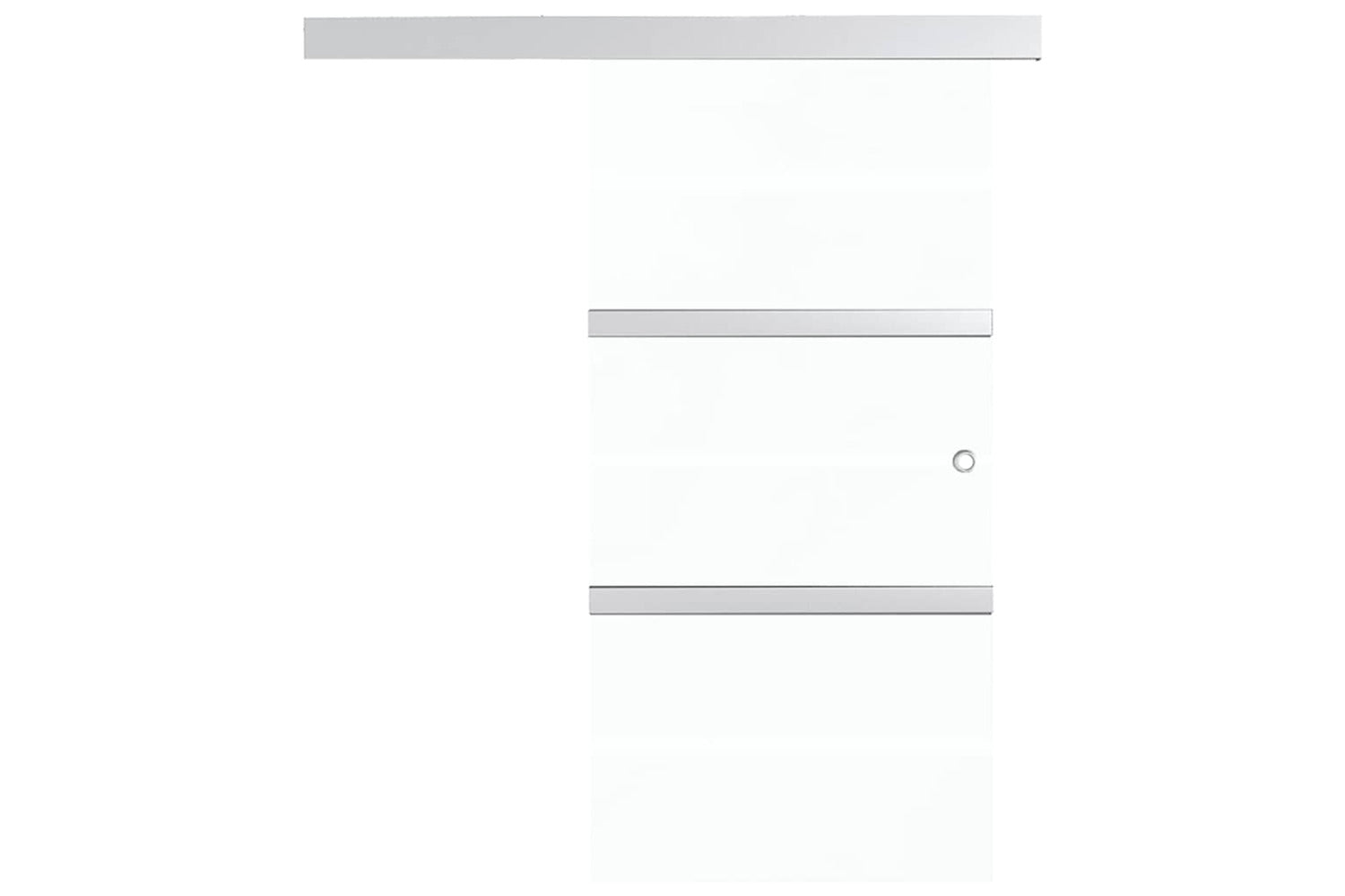 Vidaxl Sliding Door Esg Glass And Aluminium 76x212 Cm Silver-4