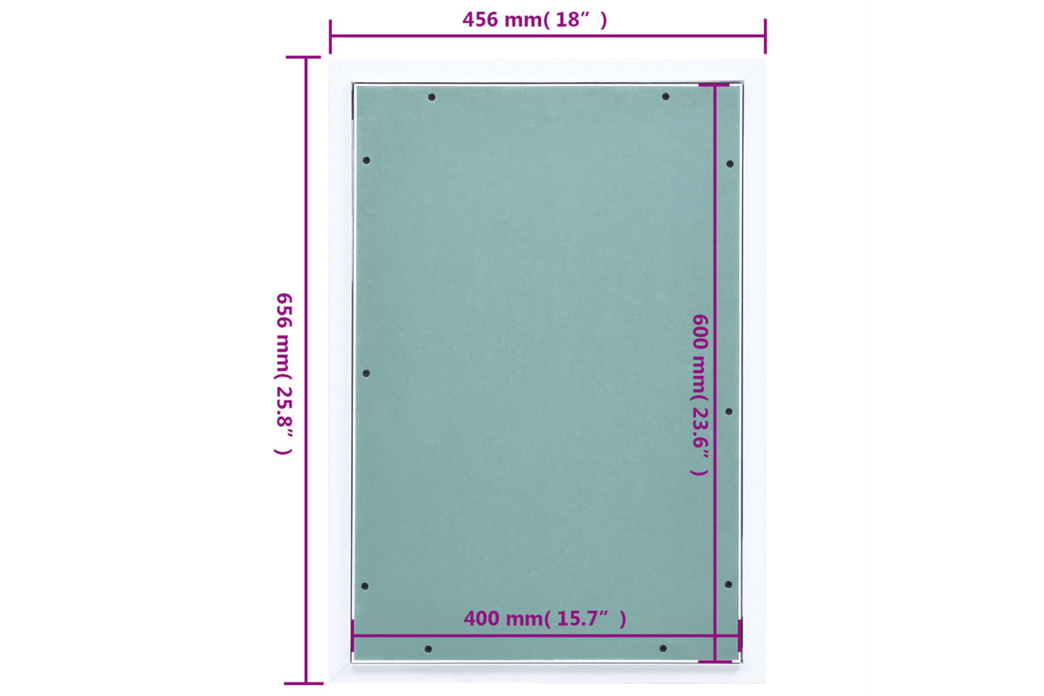 vidaXL 145101 Access Panel With Aluminium Frame And Plasterboard 400x600mm-9
