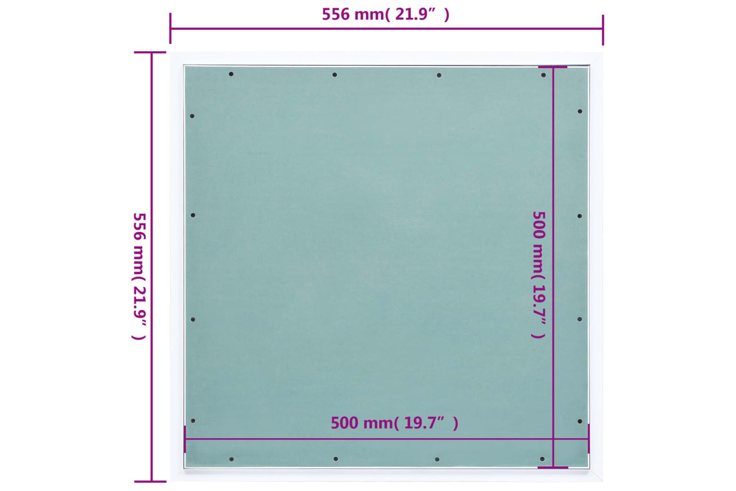 vidaXL 145102 Access Panel With Aluminium Frame And Plasterboard 500x500mm-9