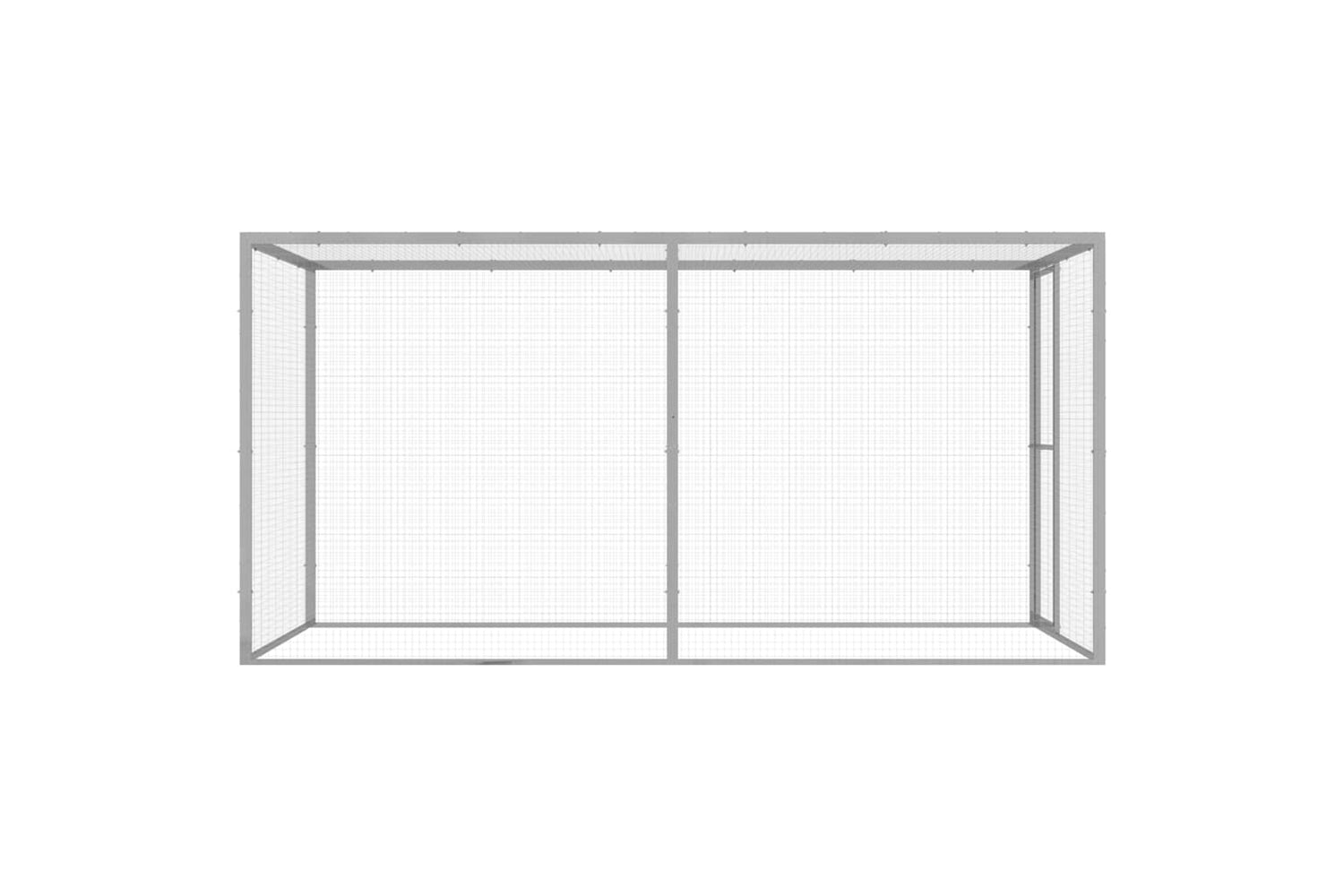 Vidaxl Cat Cage 3x1.5x1.5 M Galvanised Steel-3