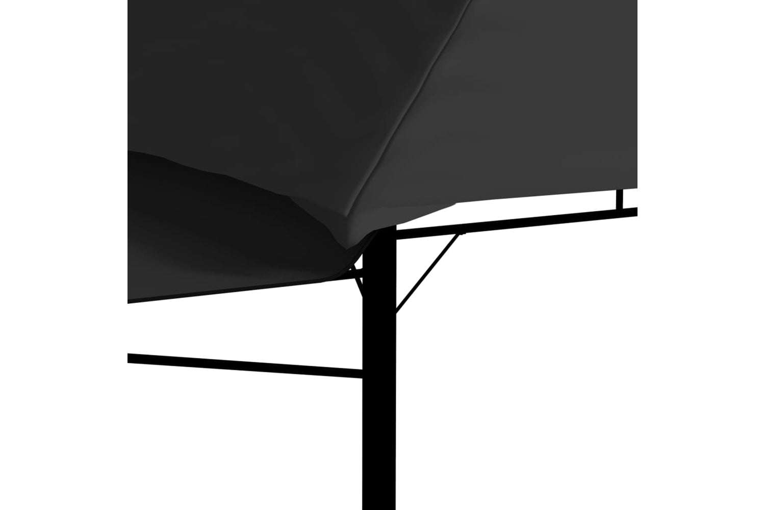 Vidaxl 48004 Gazebo With Double Extending Roofs 3x3x2.75 M Anthracite 180g/mâ²-9