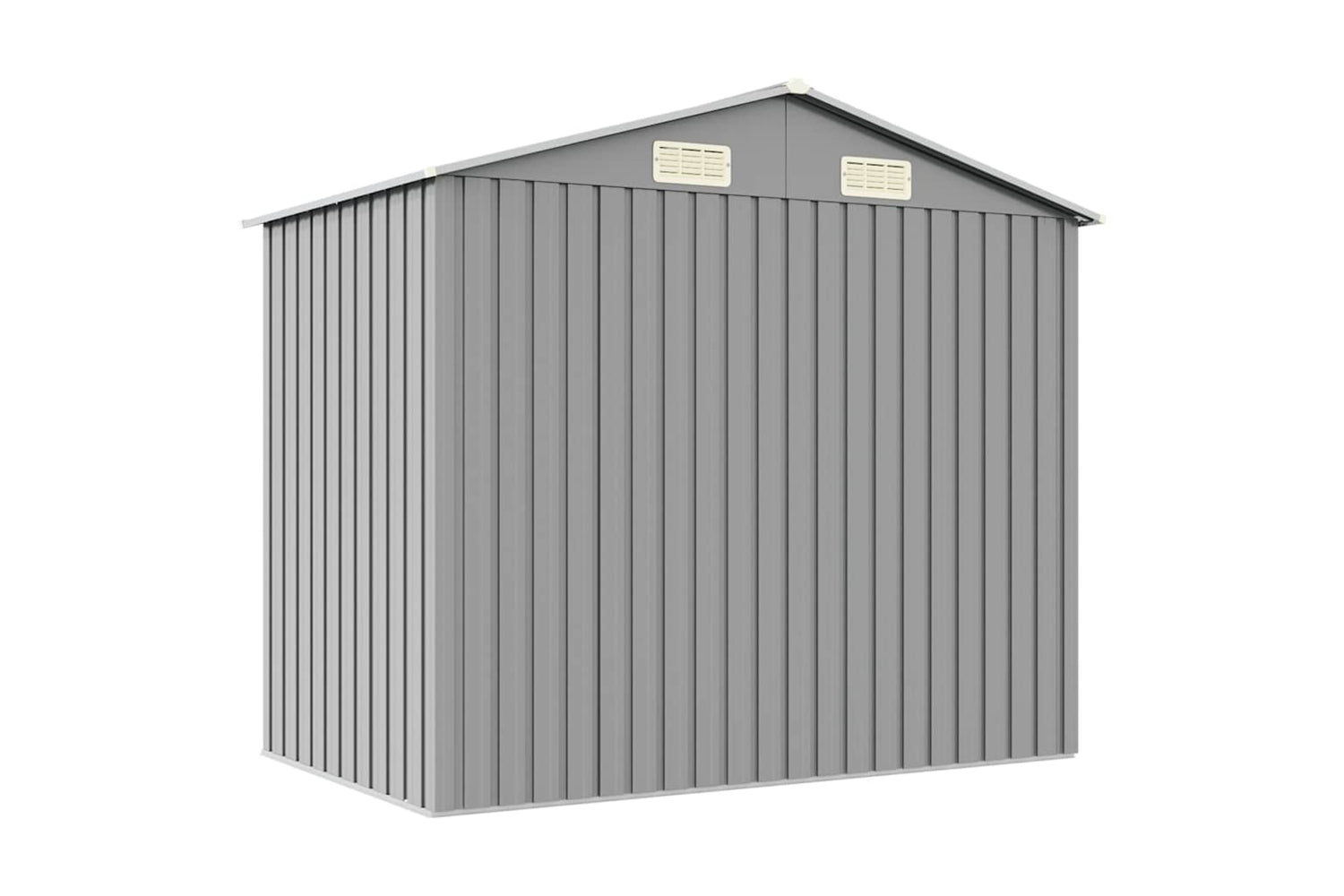 vidaXL 46298 Garden Shed Grey 205x129x183cm Galvanised Steel-6