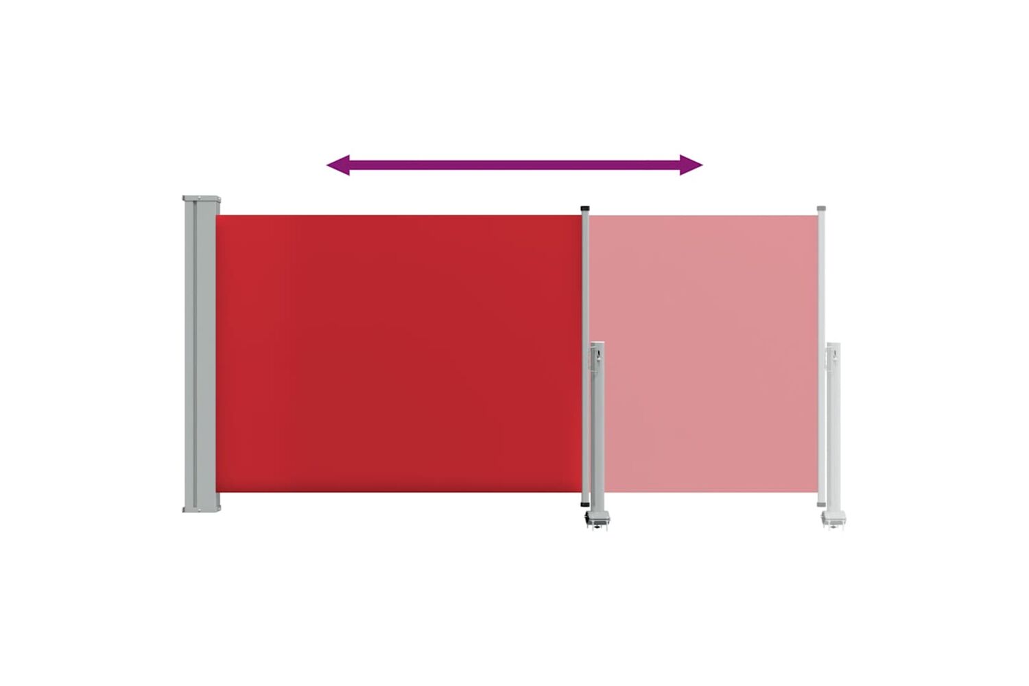 vidaXL 48345 Patio Retractable Side Awning 120x300cm Red-7