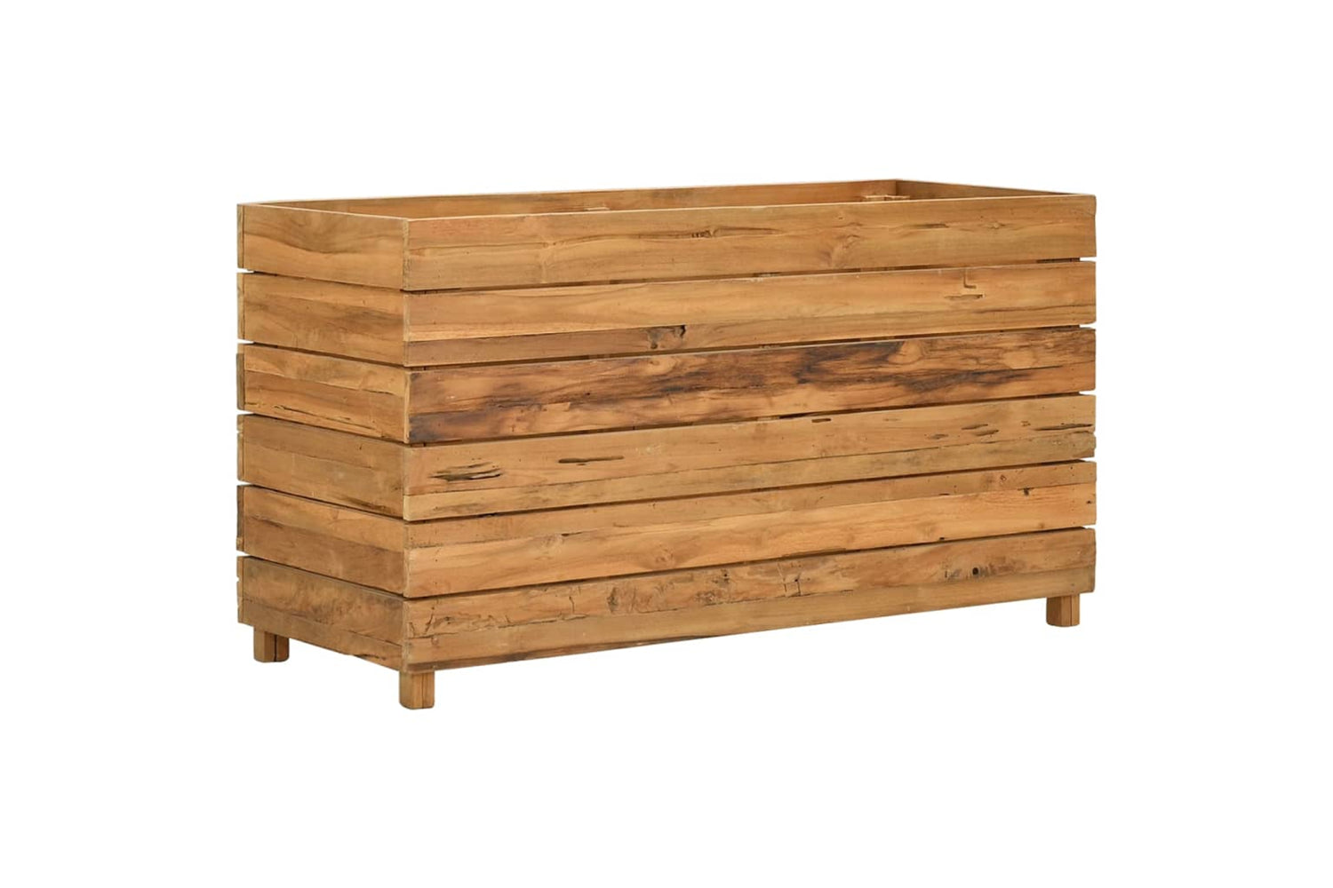 vidaXL Raised Bed 100x40x55cm Recycled Teak Wood And Steel-9