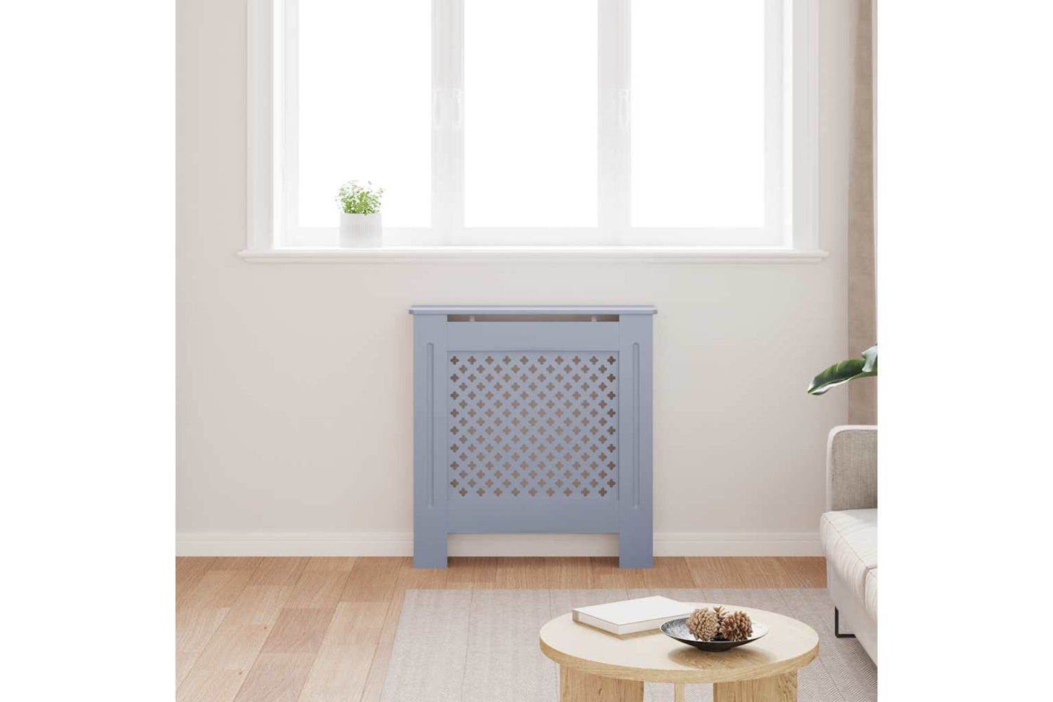 vidaXL Mdf Radiator Cover Grey 78cm-2