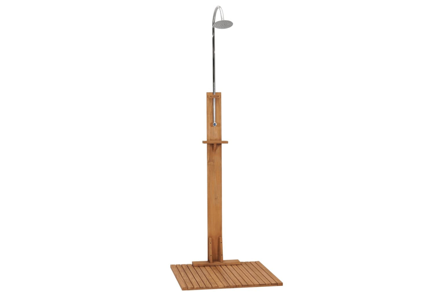 vidaXL 312276 Garden Shower 75x75x210cm Solid Teak Wood-2