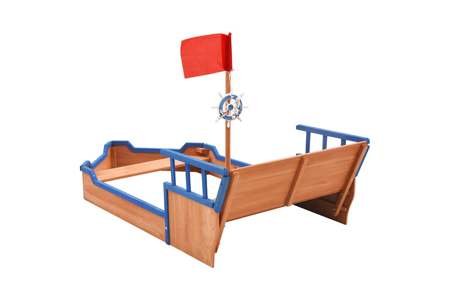Vidaxl Sandbox Pirate Ship Firwood 190x94.5x101 Cm-5