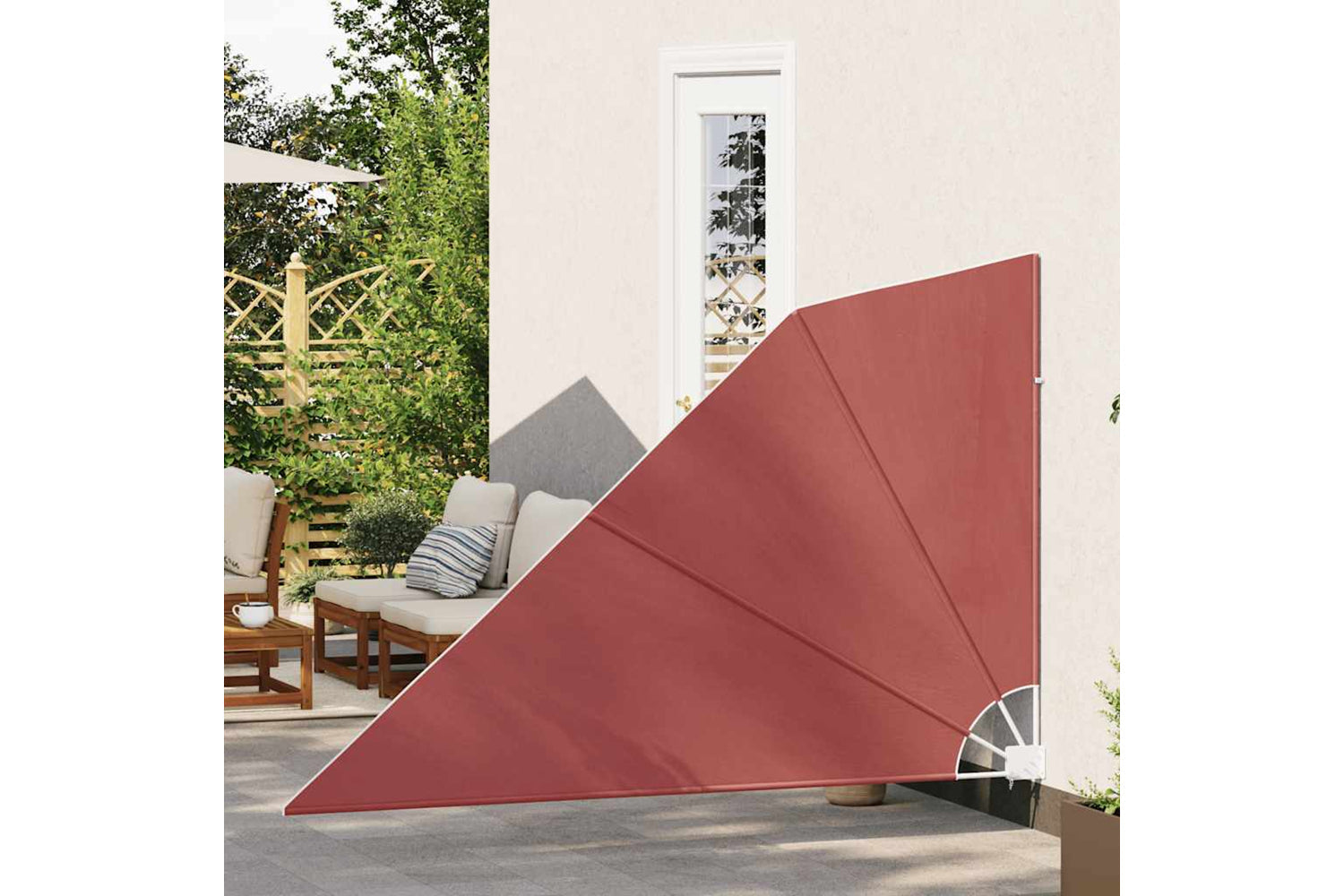 vidaXL 41580 Collapsible Balcony Side Awning Terracotta 160x240cm-2