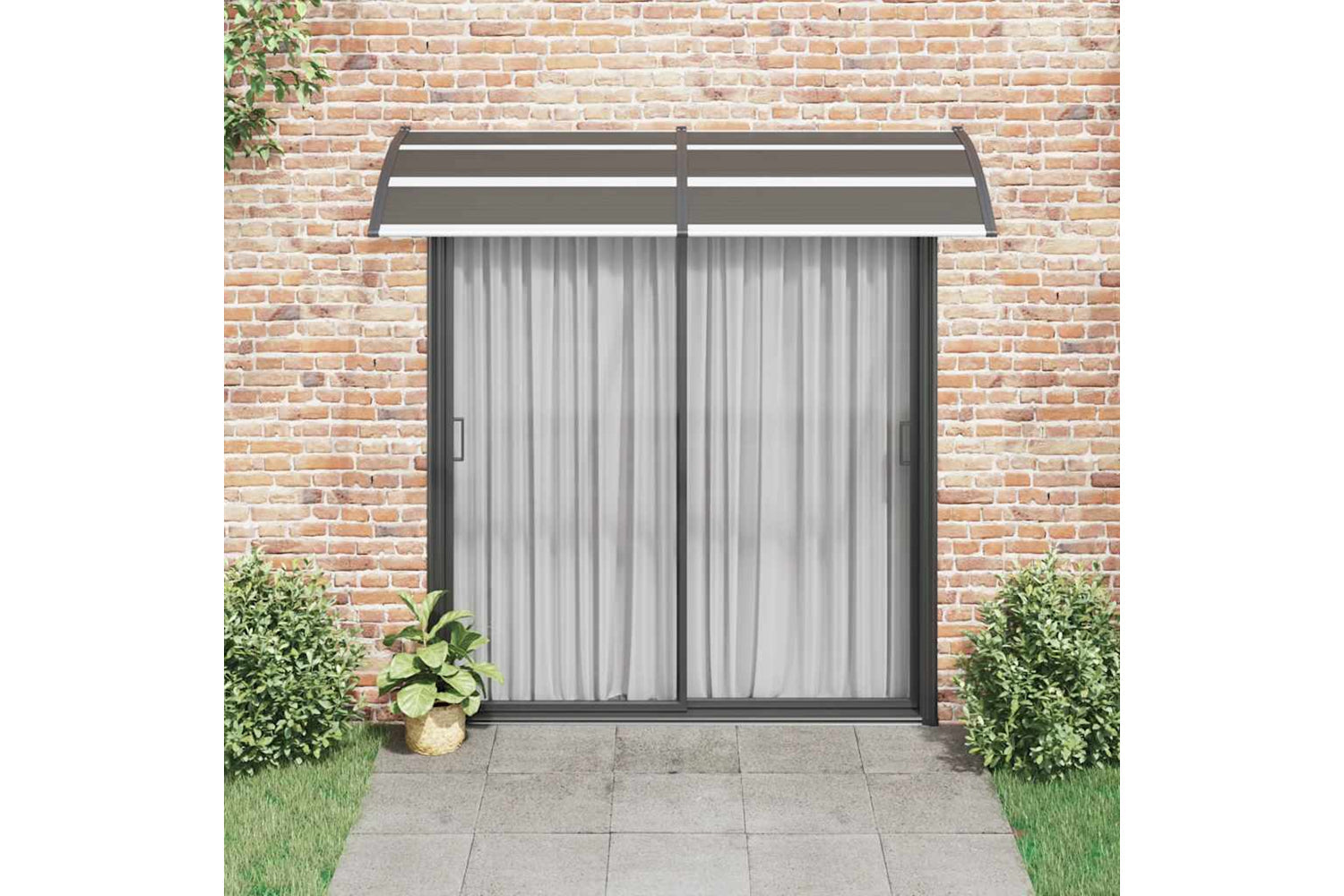 vidaXL 45636 Door Canopy Black 240x100cm Pc-2