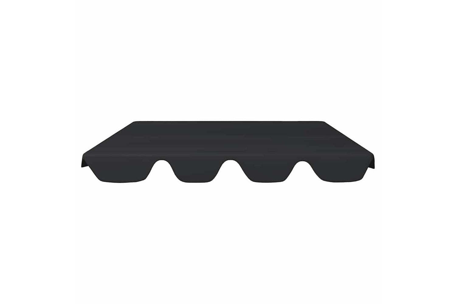 Vidaxl Replacement Canopy For Garden Swing Black 150/130x105/70 Cm-2