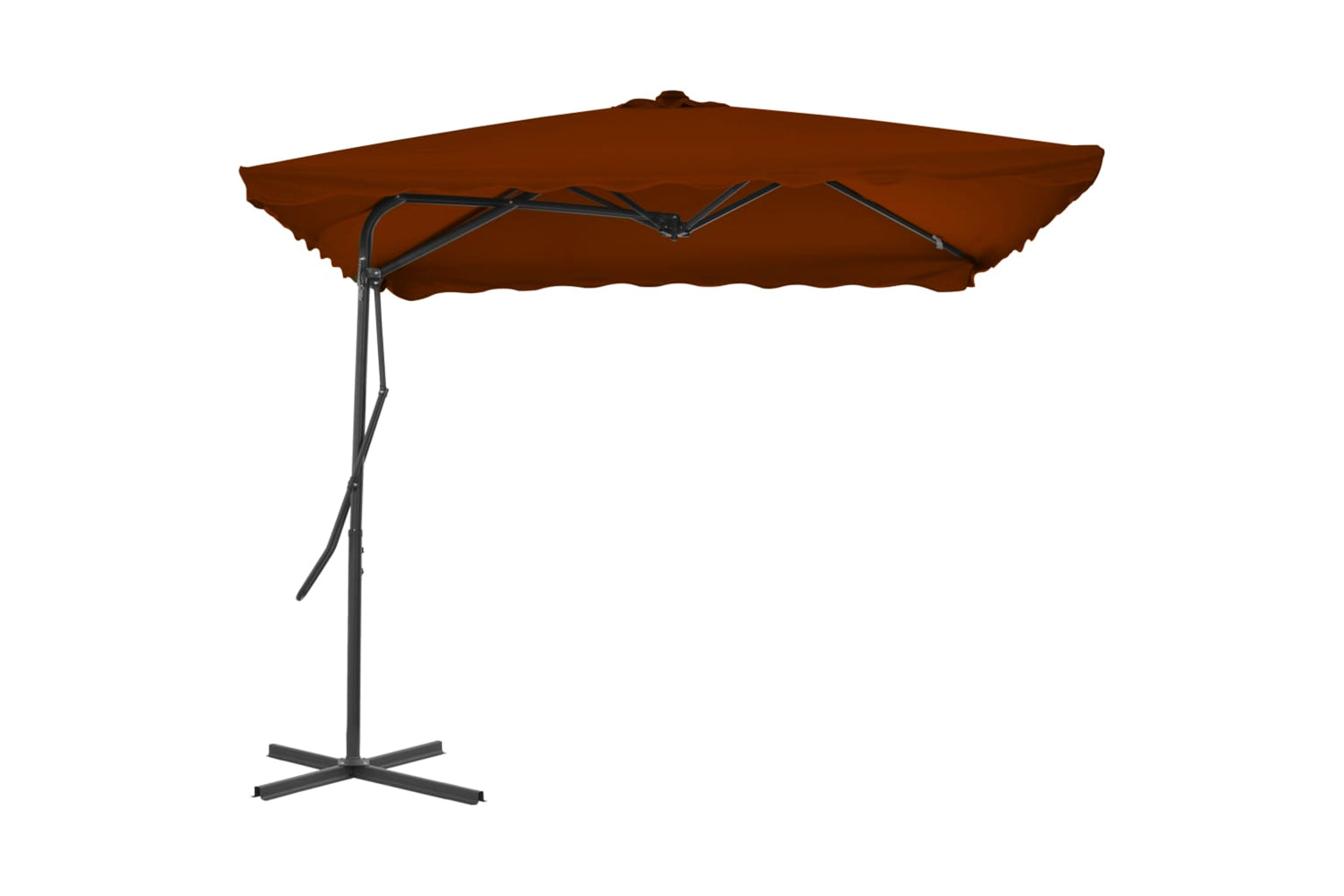 vidaXL 312515 Outdoor Parasol With Steel Pole Terracotta 250x250x230cm-2