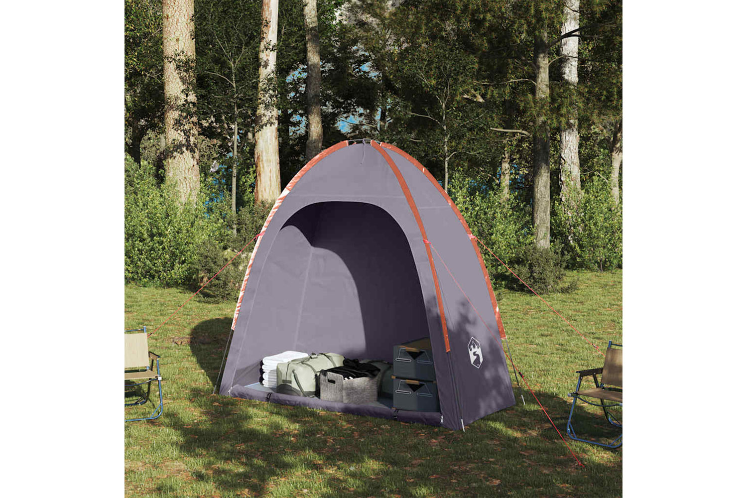 Vidaxl Storage Tent Grey And Orange Waterproof-2