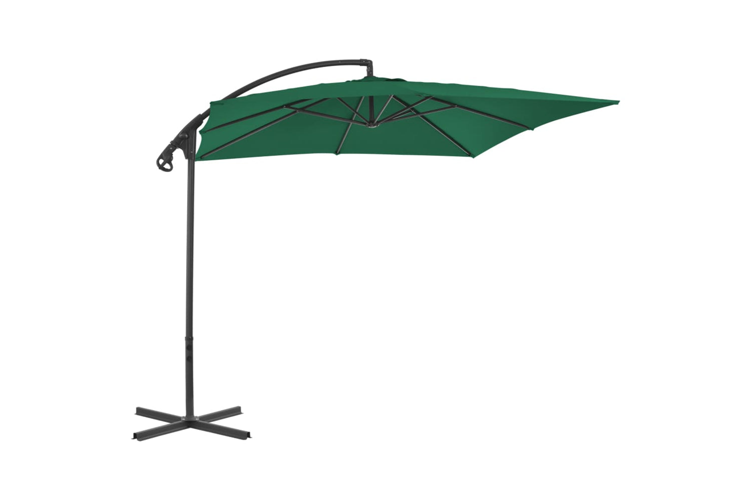 vidaXL 44877 Cantilever Umbrella With Steel Pole 250x250cm Green-2