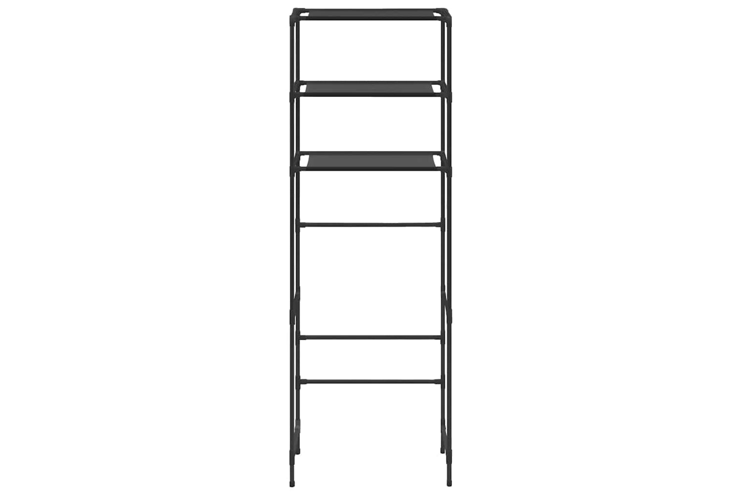 vidaXL 288329 3-tier Storage Rack Over Toilet Black 53x28x169cm-2
