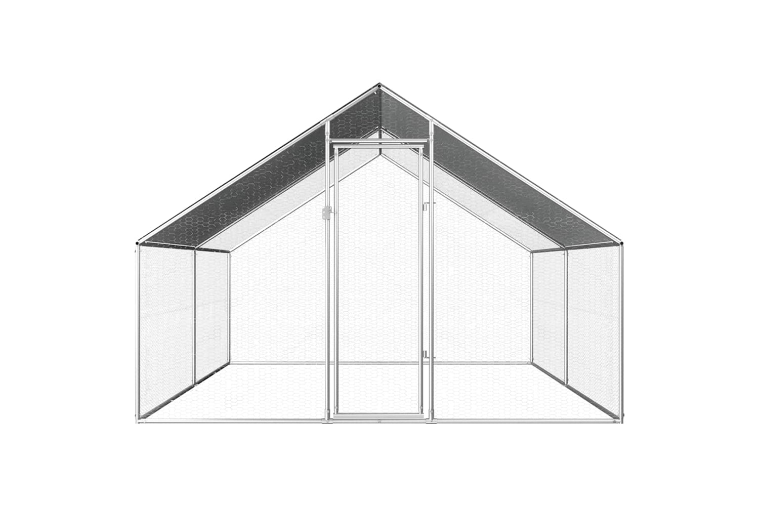 Vidaxl Outdoor Chicken Cage 2.75x4x1.92 M Galvanised Steel-2