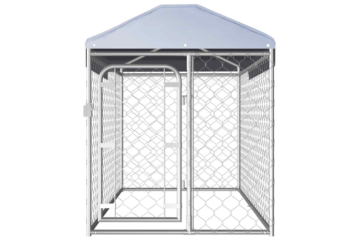 Vidaxl Outdoor Dog Kennel With Roof 200x100x125 Cm-2