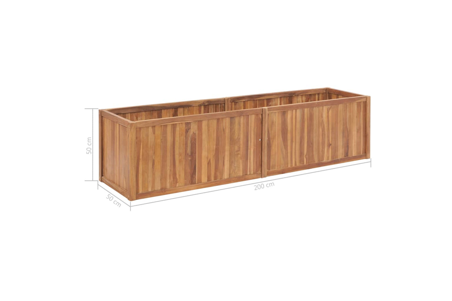 vidaXL 48975 Garden Raised Bed 200x50x50cm Solid Teak Wood-6