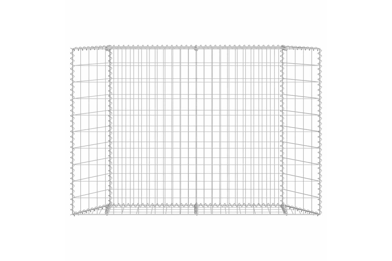 vidaXL 145654 Trapezium Gabion Raised Bed Galvanised Steel 150x20x100cm-5