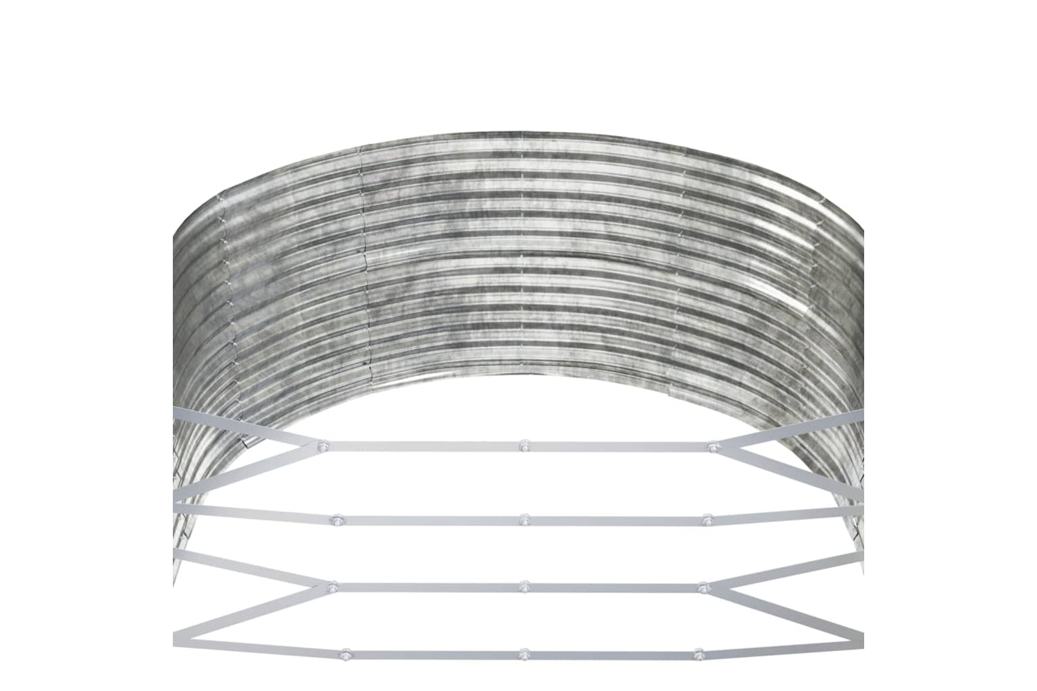 vidaXL 319112 Garden Raised Bed Silver 447x140x68cm Powder-coated Steel-4