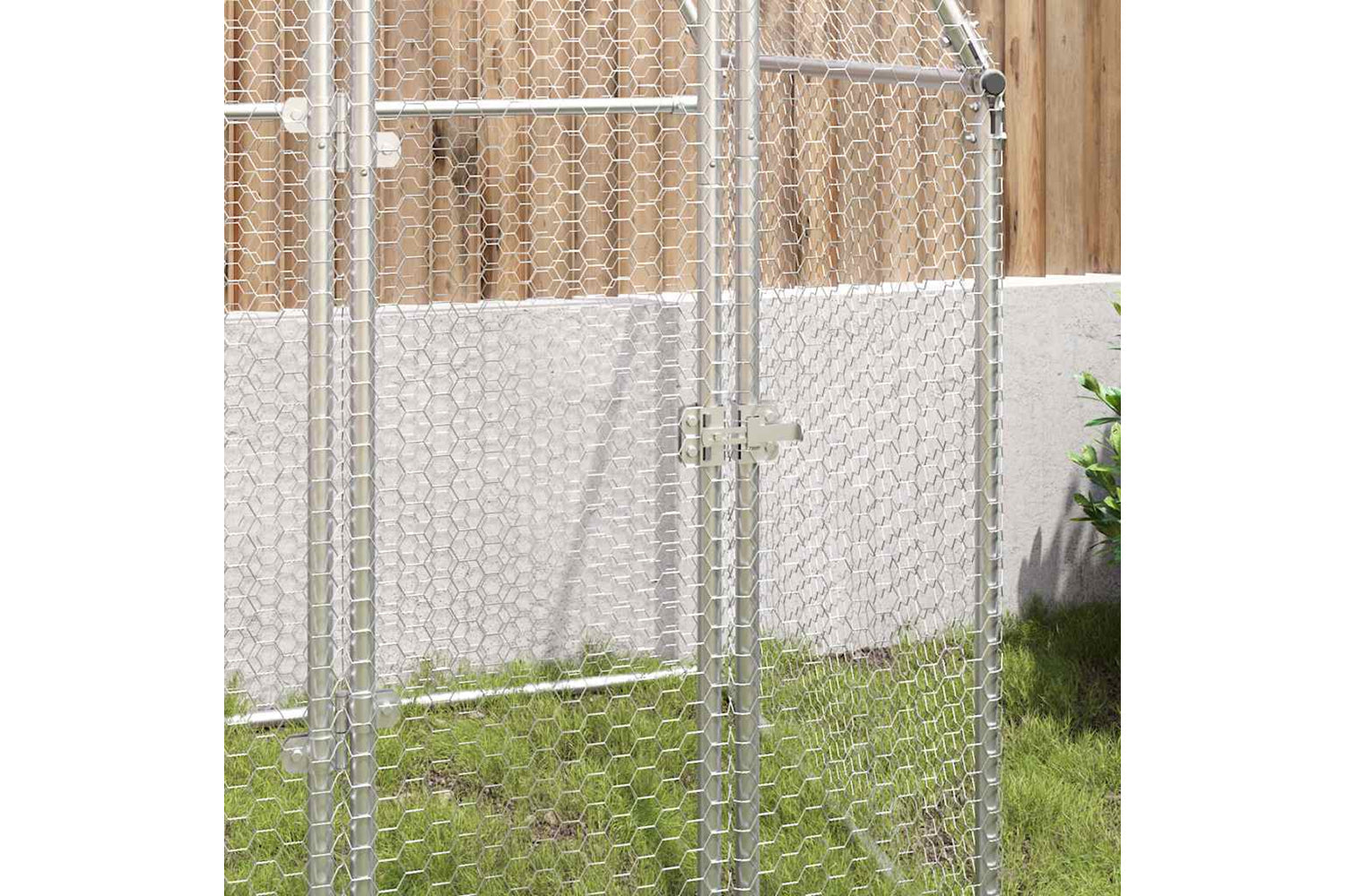 Vidaxl Chicken Cage Silver 100x100x190 Cm Galvanised Steel-3