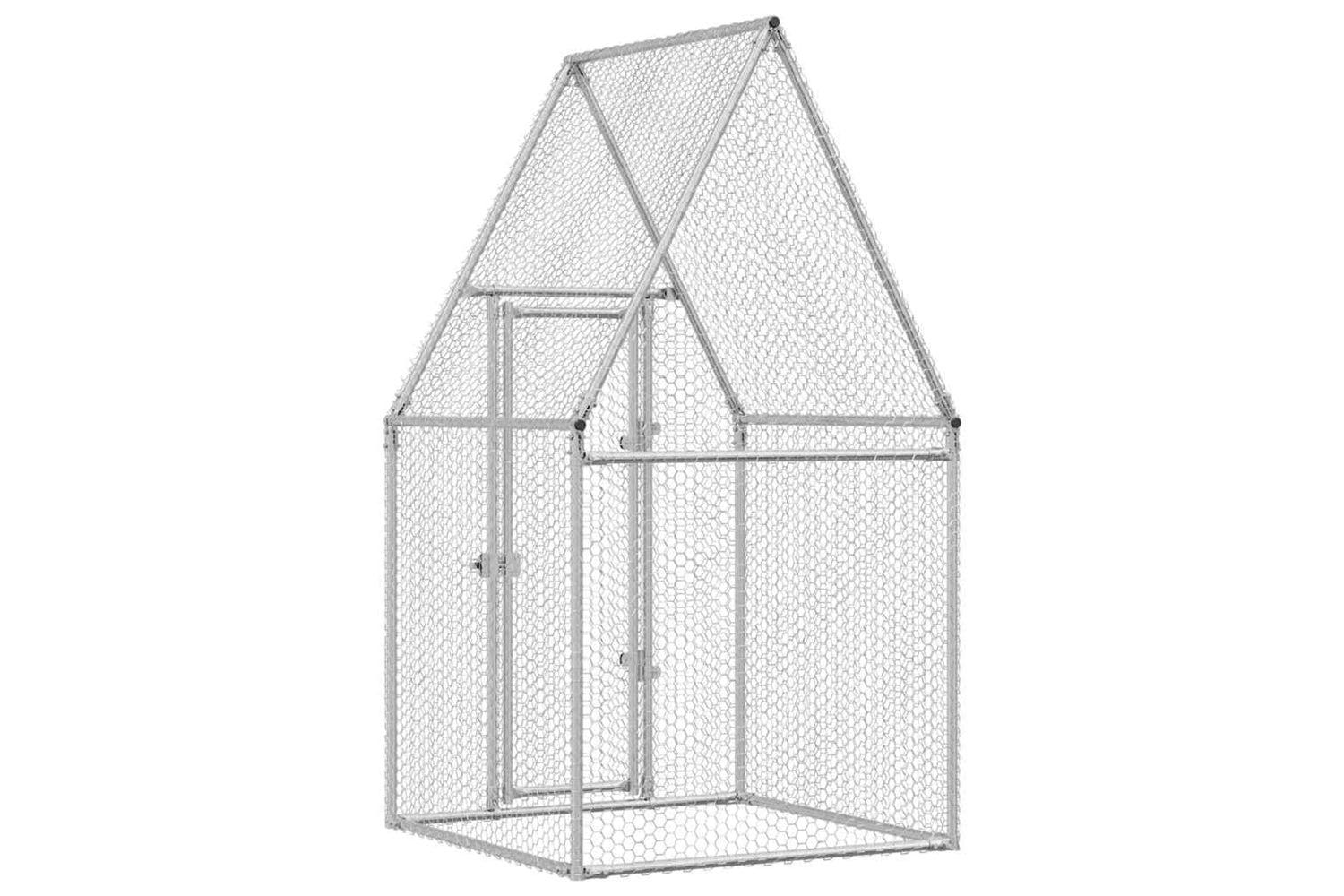 Vidaxl Chicken Cage Silver 100x100x190 Cm Galvanised Steel-6