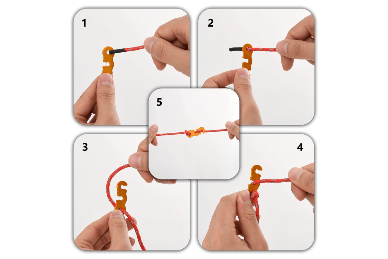 vidaXL 4008134 Tent Guy Ropes With Spanners Reflective 8 Pcs 4 M 4mm-2