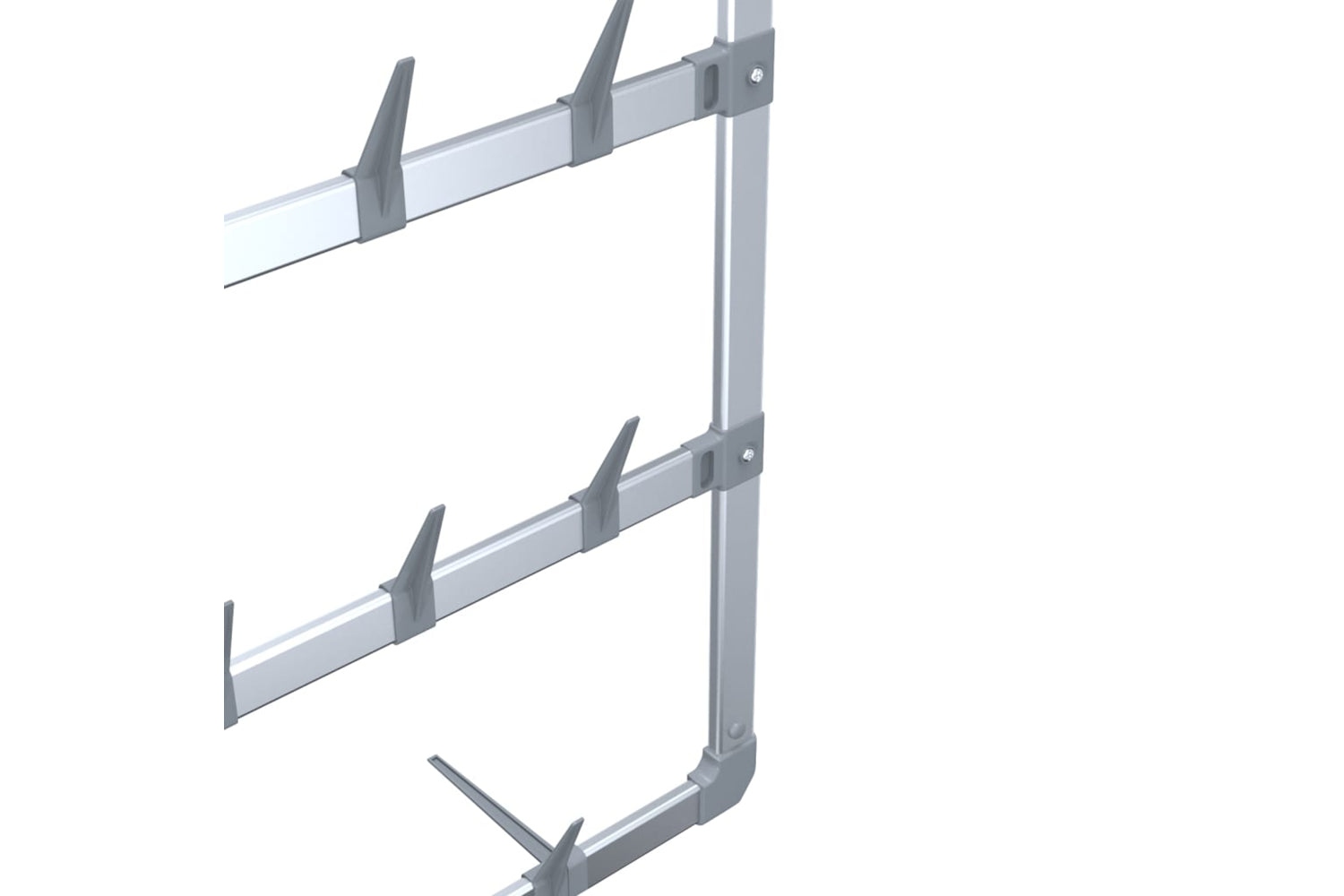 vidaXL 344372 Hanging Shoe Rack Silver 66x13x139cm-4