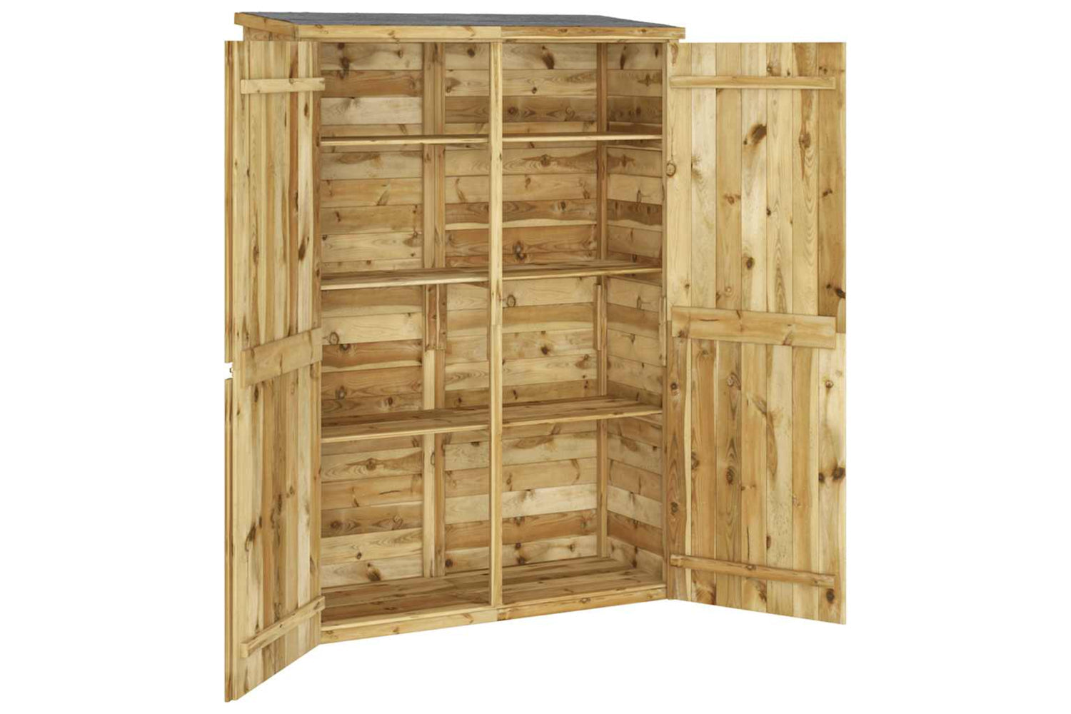 vidaXL 318196 Garden Tool Shed 123x45x171cm Impregnated Solid Wood Pine-3