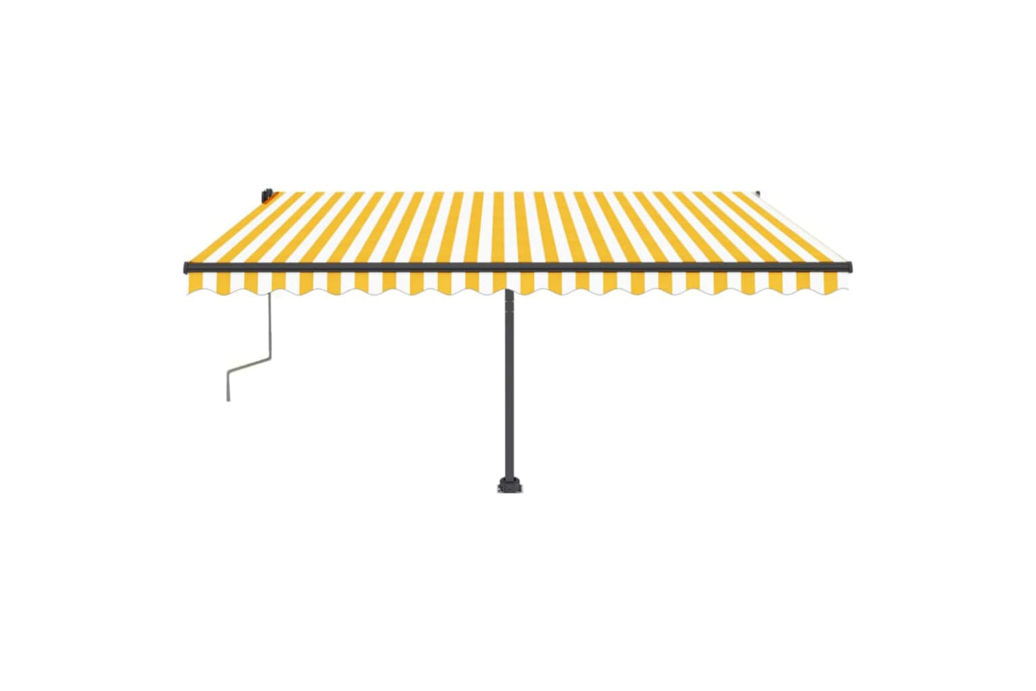 vidaXL 3069823 Manual Retractable Awning With Led 400x350cm Yellow And White-4