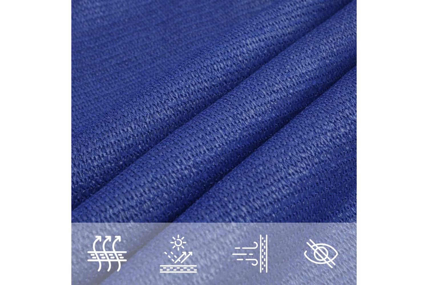 Vidaxl 311510 Sunshade Sail 160 G/mâ² Blue 2.5x4.5 M Hdpe-4