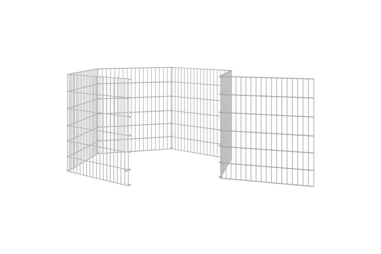 Vidaxl Free Range Animal Enclosure 6-panel 54x60 Cm Galvanised Iron-4