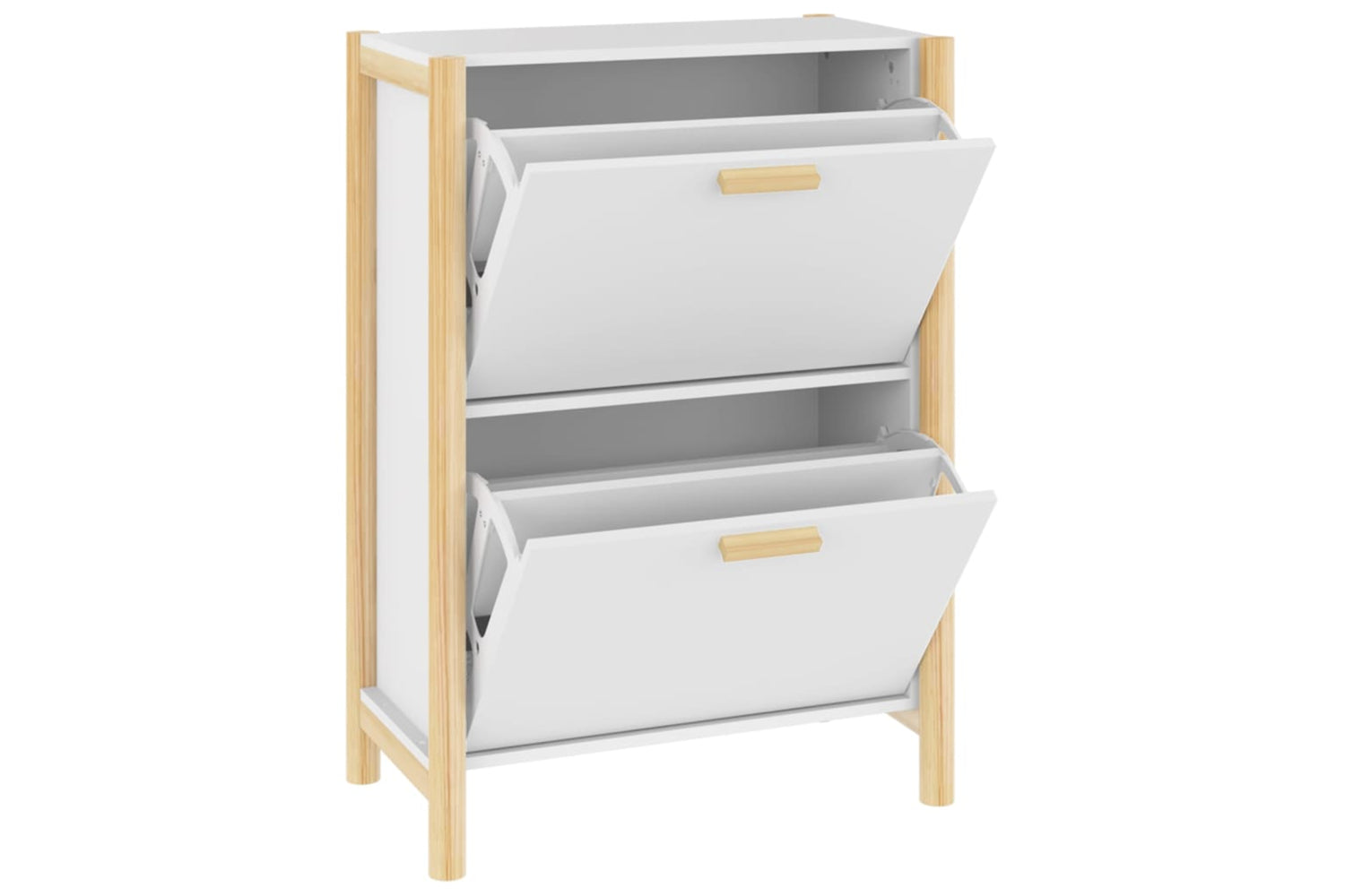 vidaXL 345684 Shoe Cabinet White 57.5x33x80cm Engineered Wood-7