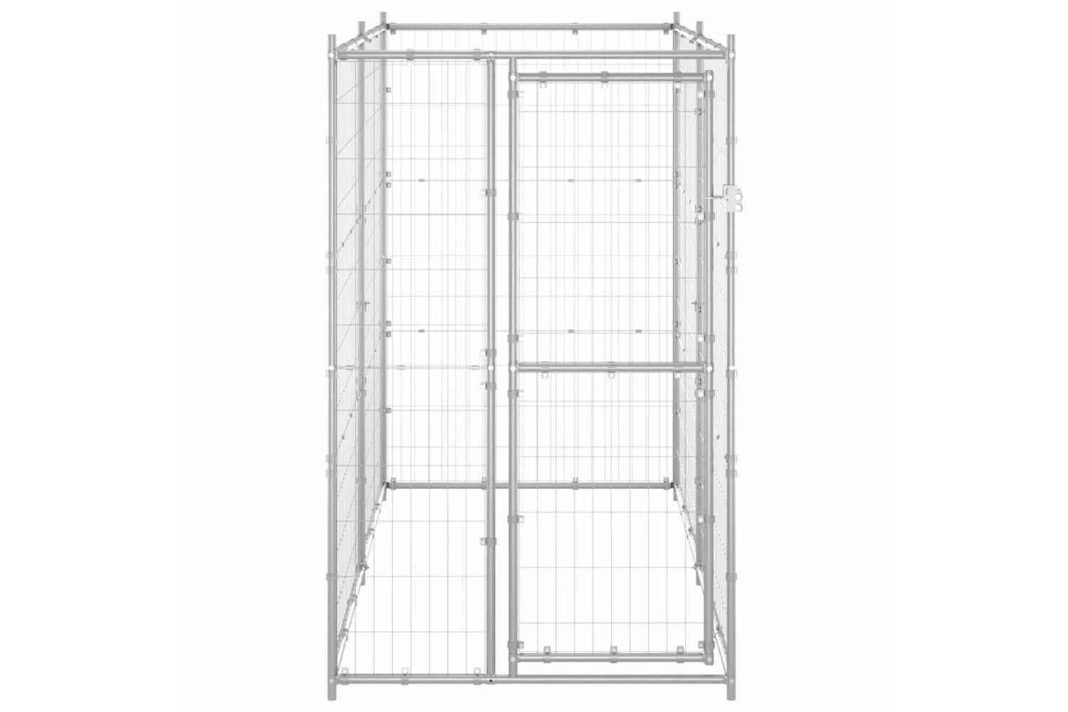 Vidaxl Outdoor Dog Kennel Galvanised Steel 110x220x180 Cm-2