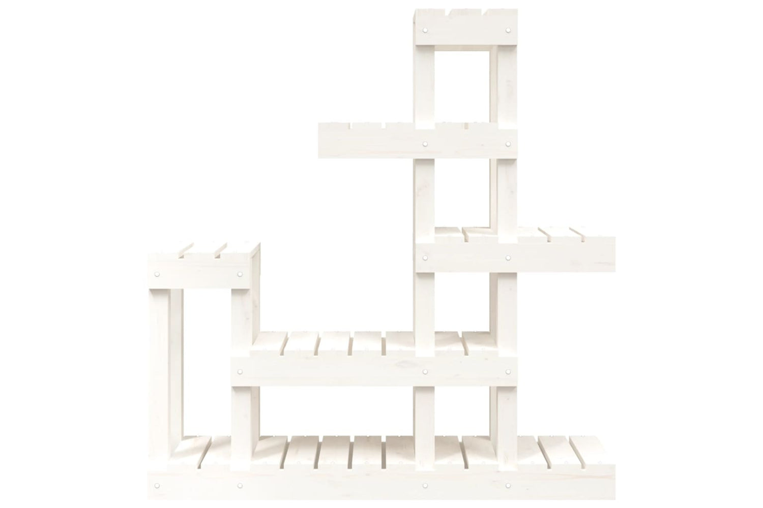 vidaXL 822103 Plant Stand White 92x25x97cm Solid Wood Pine-4