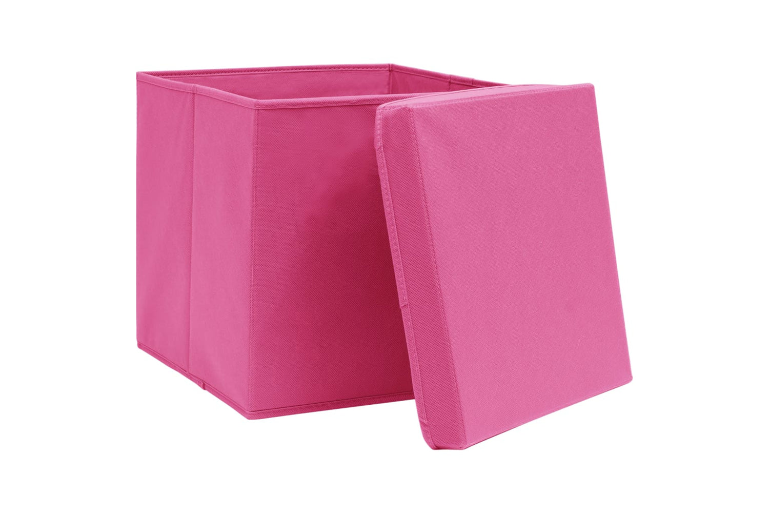 vidaXL 325204 Storage Boxes With Covers 4 Pcs 28x28x28cm Pink-3