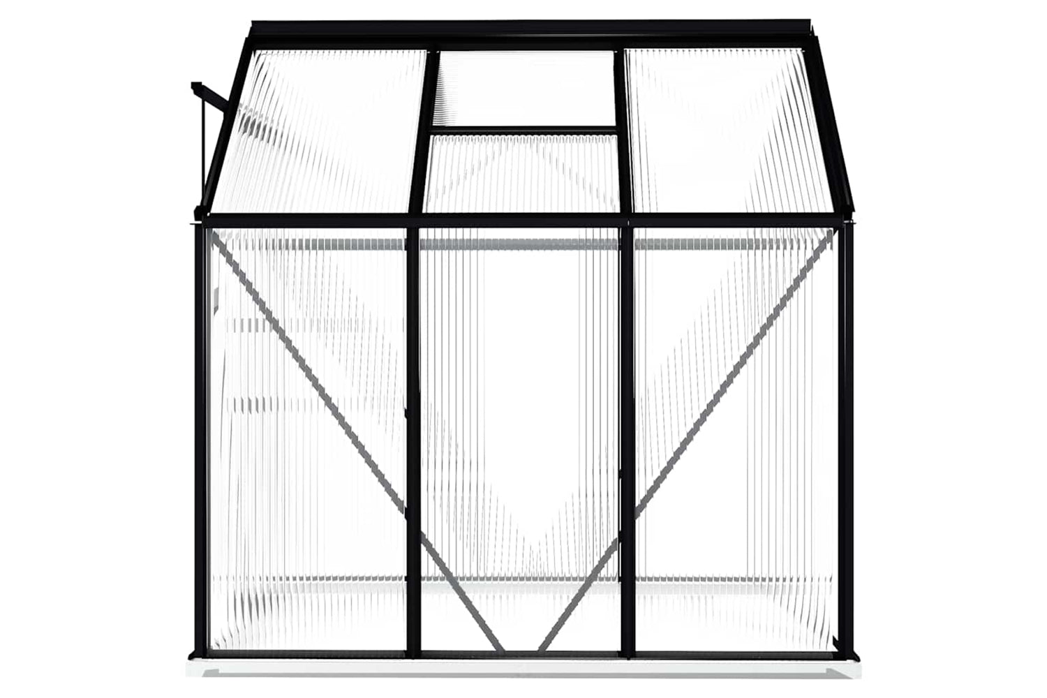 Vidaxl 48215 Greenhouse With Base Frame Anthracite Aluminium 3.61 Mâ²-4