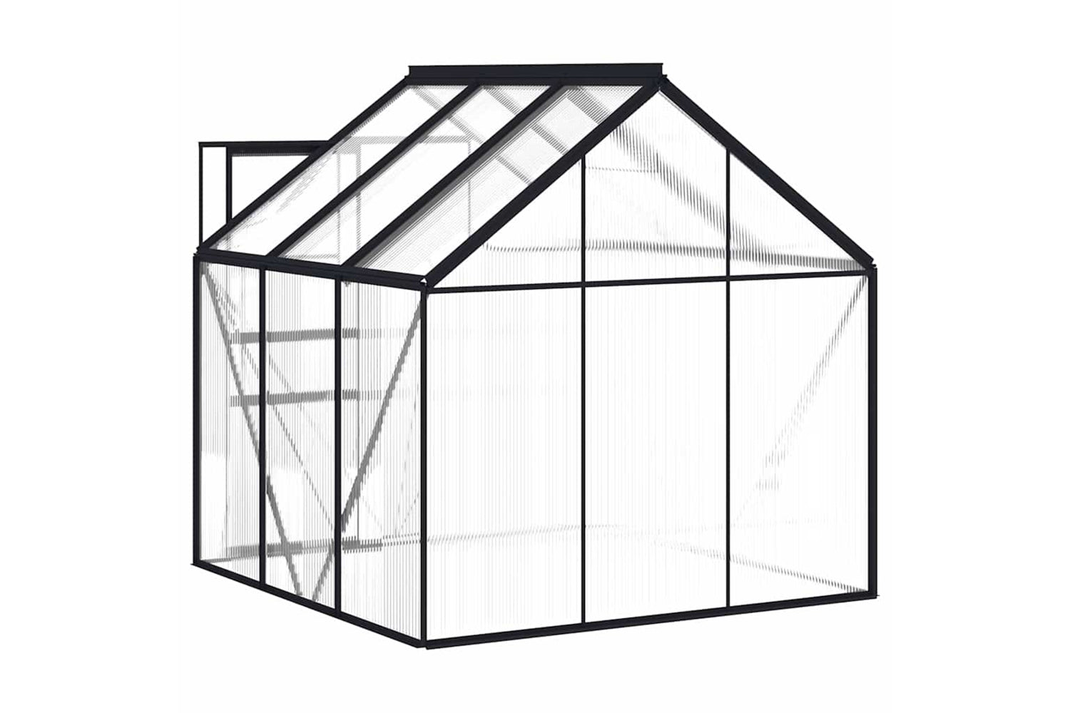 Vidaxl 48215 Greenhouse With Base Frame Anthracite Aluminium 3.61 Mâ²-5