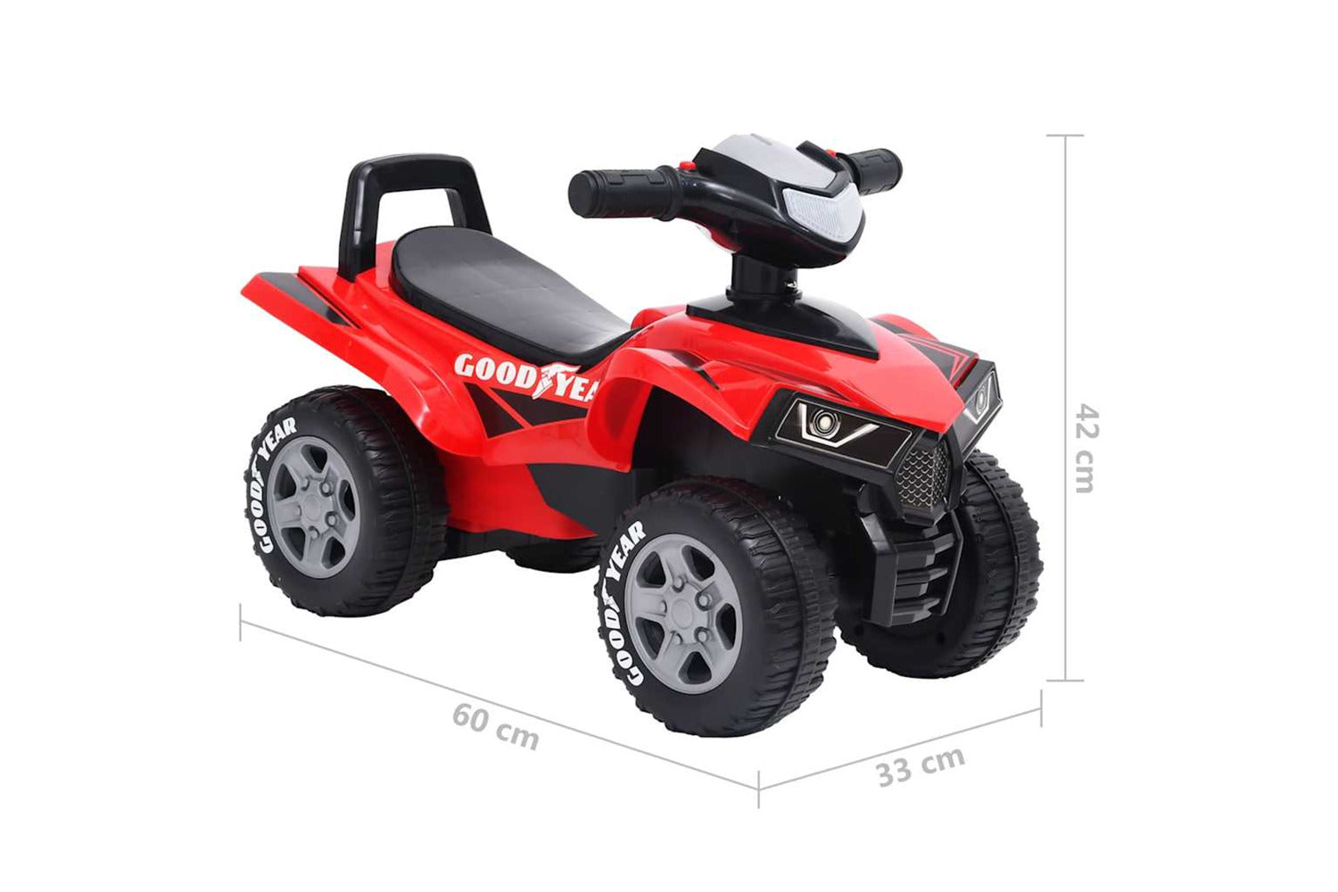Vidaxl Children's Ride-on Quad Good Year Red-7