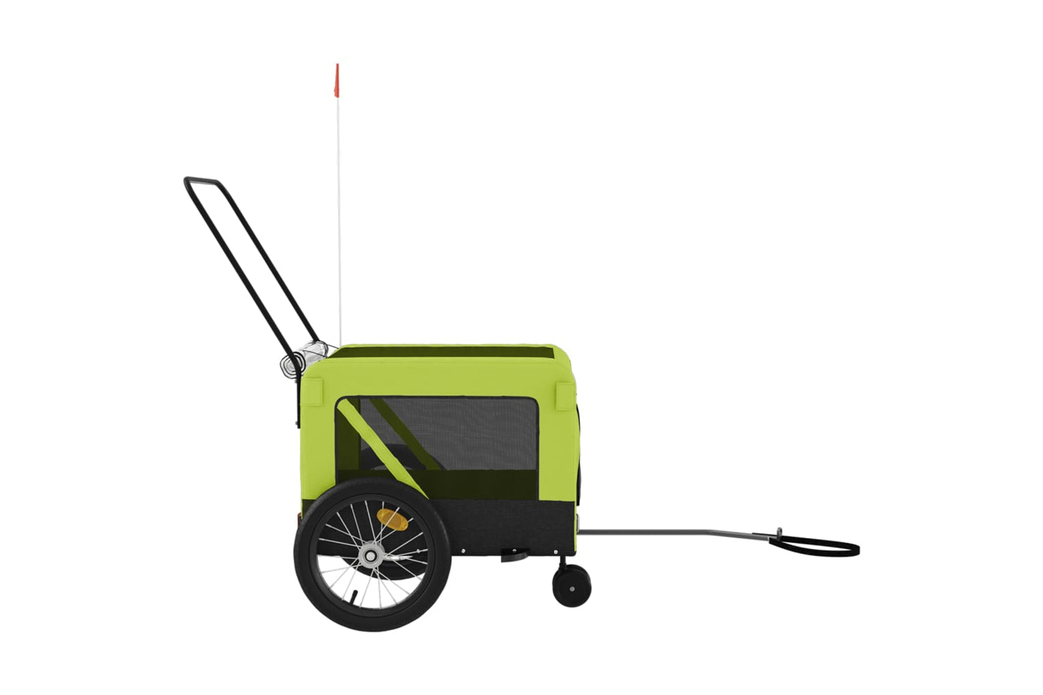 Vidaxl 93941 Pet Bike Trailer Green And Black Oxford Fabric And Iron-6