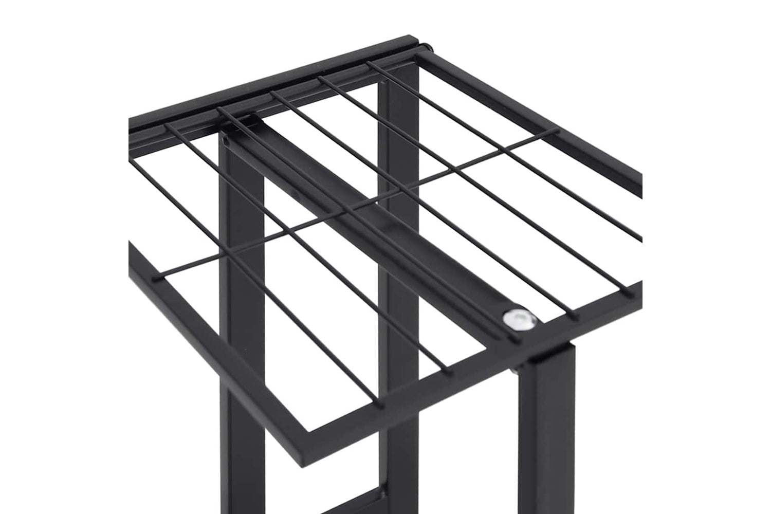 vidaXL 343117 5-floor Flower Stand With Wheels 44x23x100cm Black Iron-7
