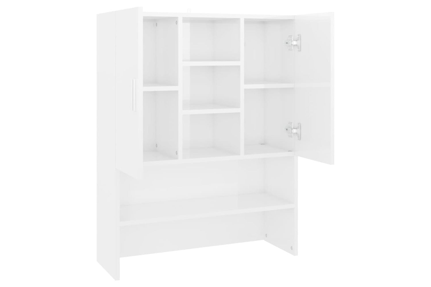 vidaXL 808392 Washing Machine Cabinet High Gloss White 70.5x25.5x90cm-2