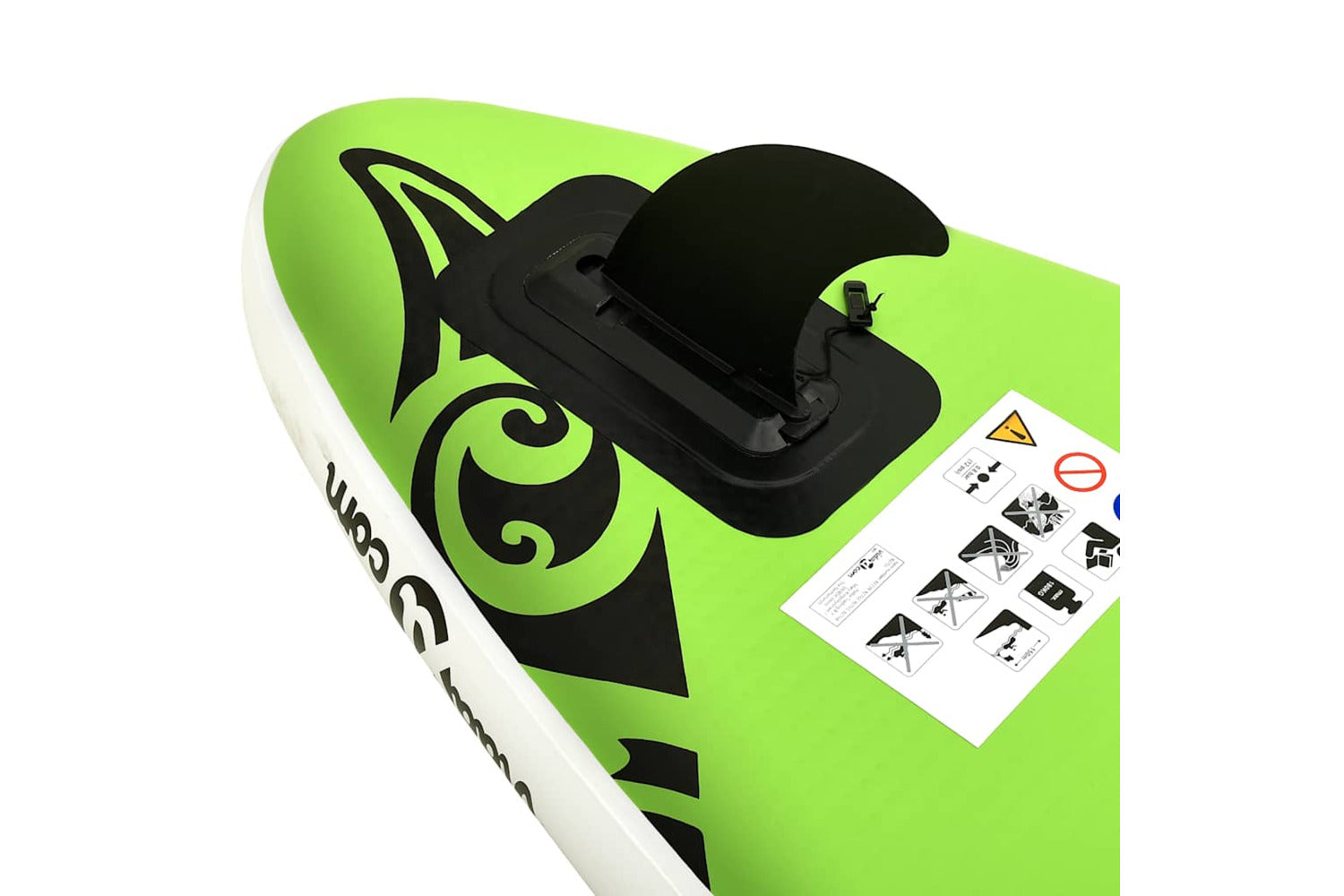 Vidaxl Inflatable Stand Up Paddleboard Set 366x76x15 Cm Green-7