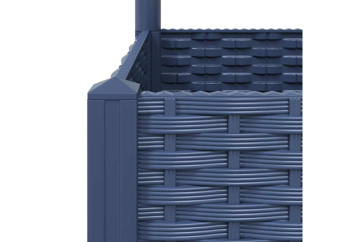 vidaXL Garden Planter With Trellis Dark Grey 80x80x136cm Pp-5