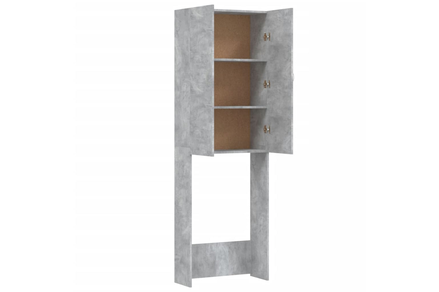 vidaXL Washing Machine Cabinet Concrete Grey 64x25.5x190cm-4