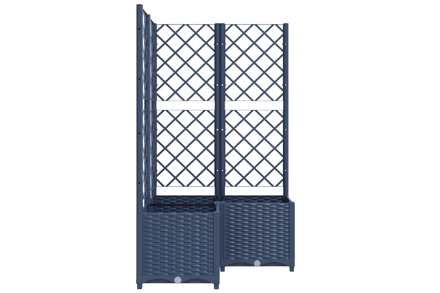 vidaXL Garden Planter With Trellis Dark Grey 80x80x136cm Pp-3
