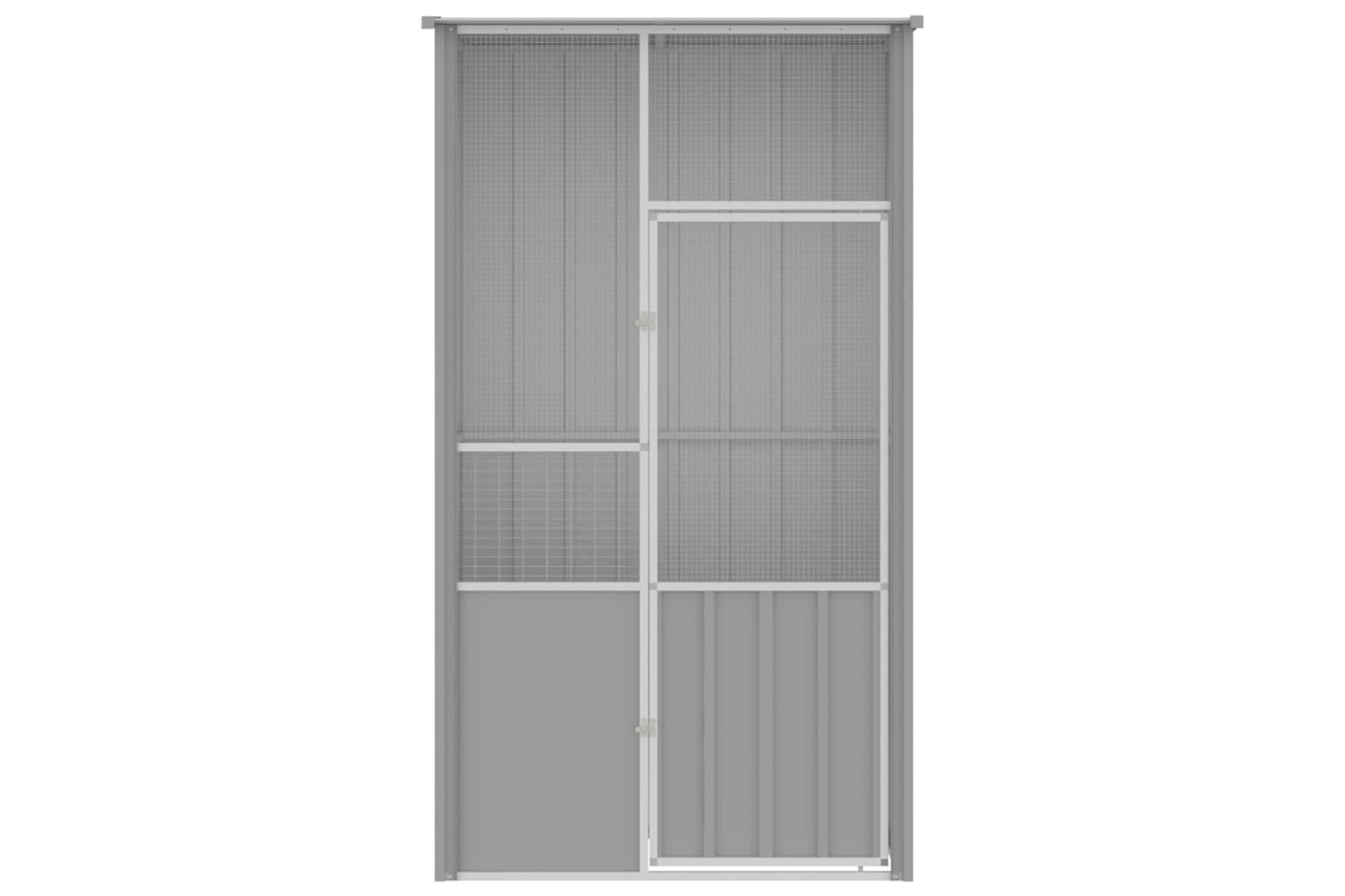 Vidaxl Bird Cage Grey 115x78x200 Cm Galvanised Steel-5